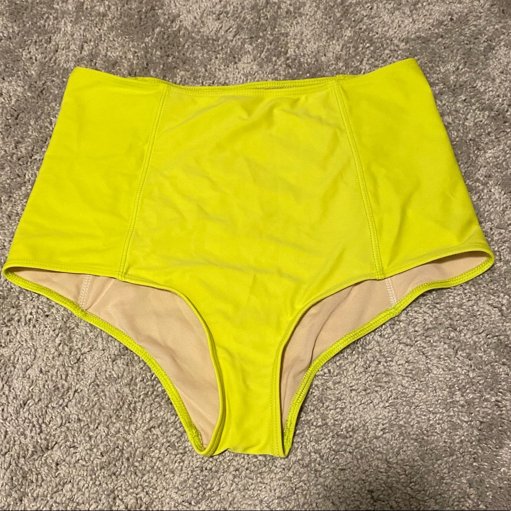Kortni Jeane neon yellow high waisted bottoms